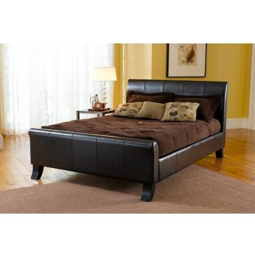 Hillsdale Brookland Dark Brown Leather Bed Set - King - 1328BKR