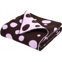 Elegant Baby Oversize Dot Baby Blanket - Pink/Brown