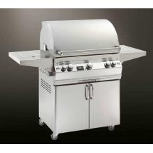 Fire Magic Gas Grills Aurora A540 Natural Gas All Infrared Grill With Single Side Burner And Rotisserie On Cart