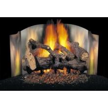 Peterson Gas Logs 24 Inch 3-Fold Traditional Stainless Steel Fireback