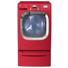 LG Washers 4.5 Cu. Ft. Ultra Capacity Front Load Steam With LCD Display Washer, Red - WM3001HRA