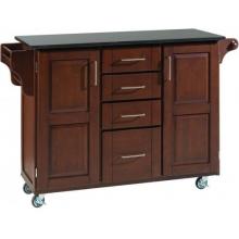 Home Styles Large Kitchen Cart With Granite Top - Black/Medium Cherry - 9100-1074