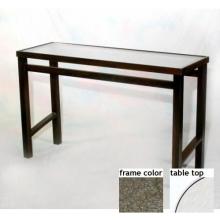 Keys 18 X 54 Inch Aluminum Rectangle Console Table - Glass With Scavo Bronze Frame