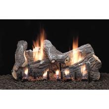 White Mountain Hearth By Empire 18 Inch Sassafras Gas Log Set With Vented Slope Glaze Burner - Manual Safety Pilot