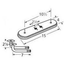 Stainless Steel Oval Twin, Centered, 2.25 Inch Offset Burner 19012-79062