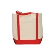 Toppers Ventnor Canvas Boat Tote - Natural/Red