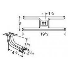 Stainless Steel H Twin, Centered, 1.25 Inch Offset Burner 10602-73502