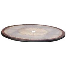 Alfresco Home Colosseo 48 Inch Round Dining Table Top With Umbrella Hole