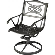 Home Styles Malibu Outdoor Patio Swivel Dining Arm Chair - Black Antique Finish