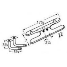 Stainless Steel H Twin, Centered, 2.25 Inch Offset Burner 14502-74302