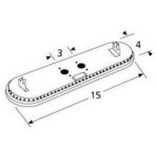 Stainless Steel Oval Twin, Centered, 3 Inch Offset Burner Head 19002