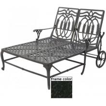Suncoast Olympia Deep Seating Cast Aluminum Double Chaise Lounge - Ebony