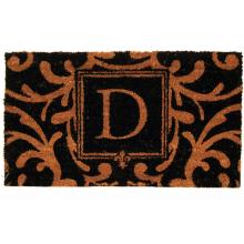 Evergreen Classic Block Monogram Coir Door Mat - Letter D