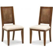 Home Styles Jamaican Bay Dining Chair With Upholstered Seat - Set Of 2 - Soft Mahogany - 5535-802