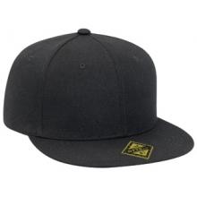 Otto Cap Fitted Wool Blend Flat Visor Cap 7 - Black