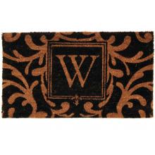 Evergreen Classic Block Monogram Coir Door Mat - Letter W