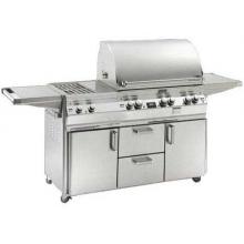 Fire Magic Gas Grills Echelon E660 Propane Gas Grill With Double Side Burner On Cabinet Cart