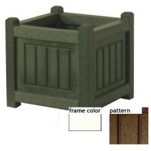 Eagle One Recycled Plastic 12 Inch Nantucket Planter Box New England Pattern - White