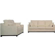 Rianna Microfiber 2-pcs Sofa Set In Ivory