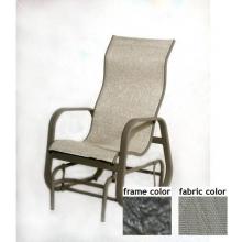 Bonaire Aluminum High Back Sling Glider With Scavo Iron Frame And A0109 Fabric