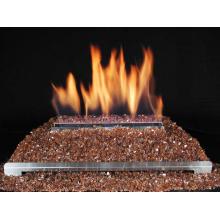 Rasmussen 24 Inch Copper ALTERNA Vent Free Natural Gas FireGlitter With Stainless Steel Chassis And Variable Flame Remote