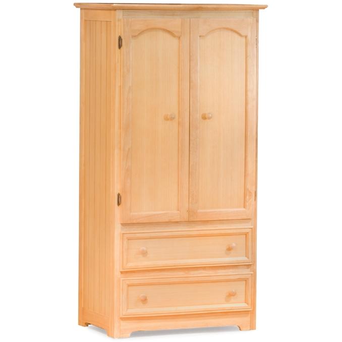Atlantic Furniture 71905 Manhattan 2 Drawer Armoire Natural Maple