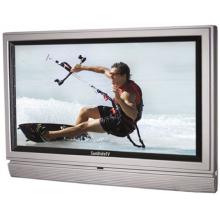 SunBriteTV All-Weather LCD Outdoor TV 32 Inch With Plastic Exterior, Ceiling Mount, Remote & Cover - Silver