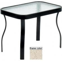 Suncoast Glass 16 X 24 Inch Rectangle Side Table - Pebble