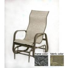 Bonaire Aluminum High Back Sling Glider With Scavo Iron Frame And C0752 Fabric