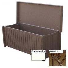 Eagle One Recycled Plastic Brisbane Flat Top Deck Box Diamond Pattern - White