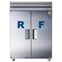Everest ESWRF2 Wide Dual Solid Door Upright Reach-In Refrigerator & Freezer Combo