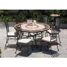 Alfresco Home Compass 60 Inch Round Table Dining Group