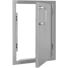 BBQ Guys Kingston Series 14 Inch Right-Hinged Single Access Door - Open View 