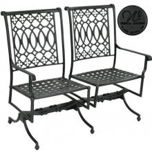 Windham Castings Elysee Spring Settee Frame Only, Black
