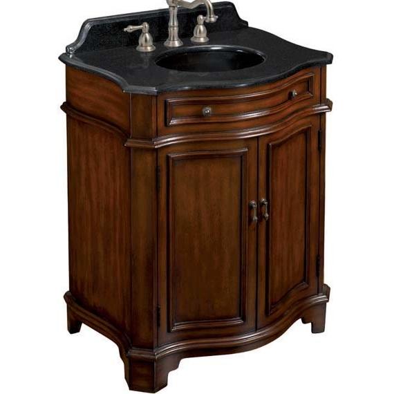 The Belle Foret Single Basin Bathroom Vanity W/Black Granite Top Dark Cherry (mirror And Faucet Not Included) - BF80054R