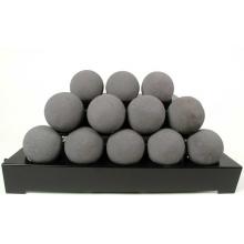 Rasmussen 30 Inch Dark Grey ALTERNA See-Thru Vent Free Natural Gas FireBalls With Black Chassis And Manual Safety Pilot