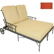 Windham Castings Provence Casual Back Double Chaise Lounge Cushion , Shoji Mandarin LX
