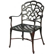 Darlee Catalina Cast Aluminum Outdoor Patio Dining Chair With Cushion - Antique Bronze