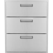 BBQ Guys Sonoma Series Triple Access Drawer Front View
