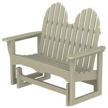Poly-Wood Recycled Plastic Wood Classic Adirondack Glider Bench - 48 Inches