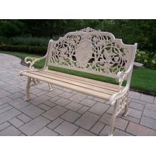 Oakland Living Golfer Cast Aluminum Wooden Bench - Beach Sand
