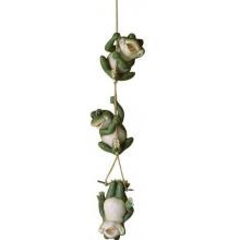 Alpine 3 Frogs On A Vine Statuary