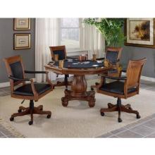Hillsdale Kingston 5 Piece Game Set W/ Leather Back Game Chairs - Light Cherry - 6004GTBC
