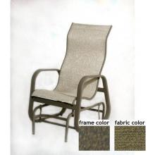 Bonaire Aluminum High Back Sling Glider With River Rock Frame And C0750 Fabric