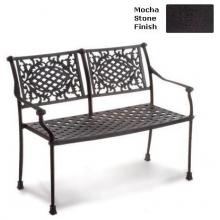 Meadow Decor Amazon Cast Aluminum Loveseat - Mocha Stone Finish