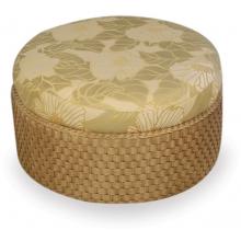 Lloyd Flanders Rio Lloyd Loom Wicker Large Outdoor Patio Ottoman - Bamboo Finish