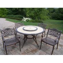 Oakland Living Stone Art Aluminum Dining Set