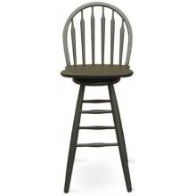 International Concepts Dining Essentials Swivel Stool - Windsor Arrowback - 24 Inch Seat Height - Black - S46-612