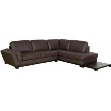 Talar Tufted Leather 2-pcs Sofa With Set In DarkBrown