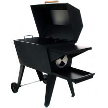 Cajun Grill BBQ Charcoal Grill Side Open View